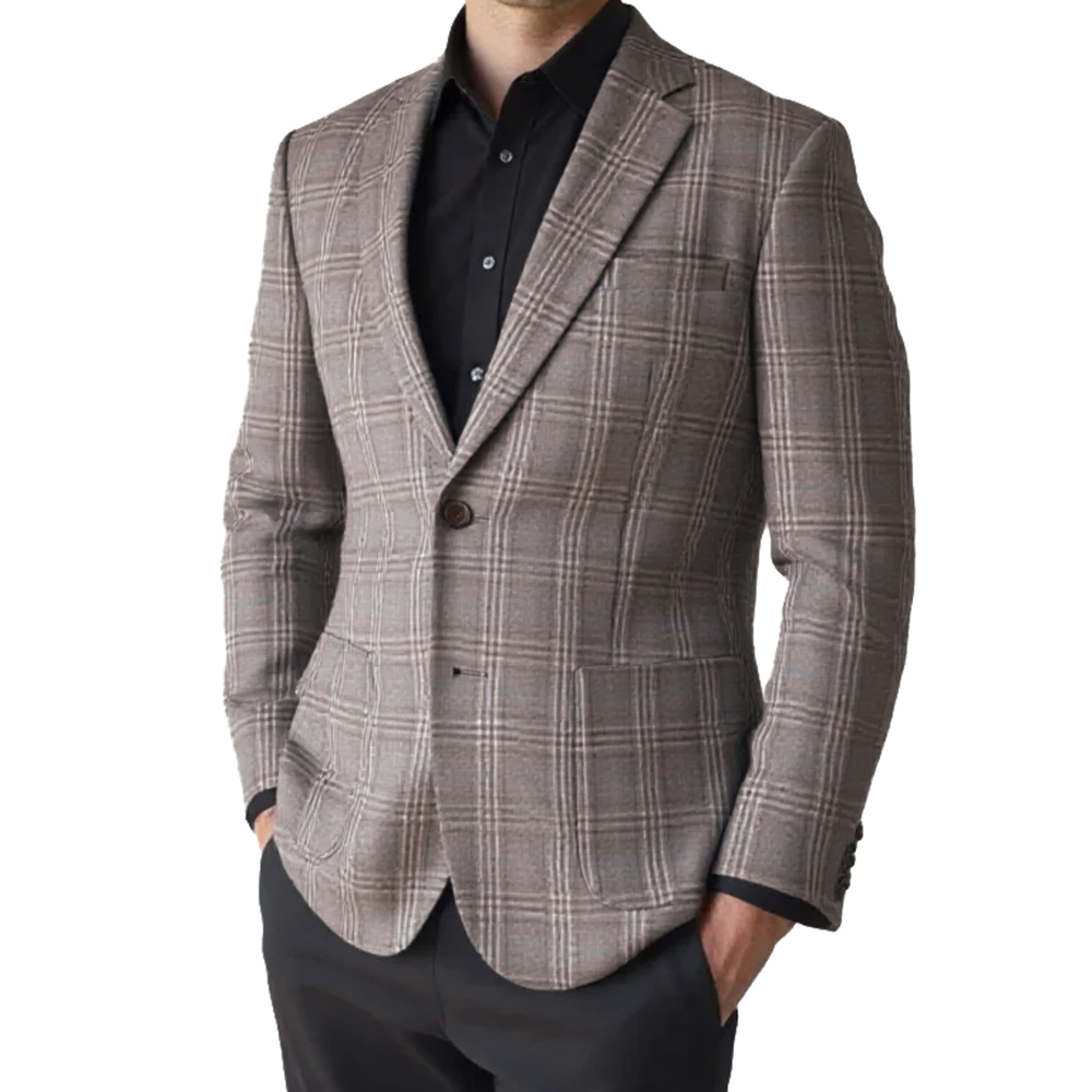 Tailored Coat Wool - 2026 Fashion Men Jacket Brown Grey