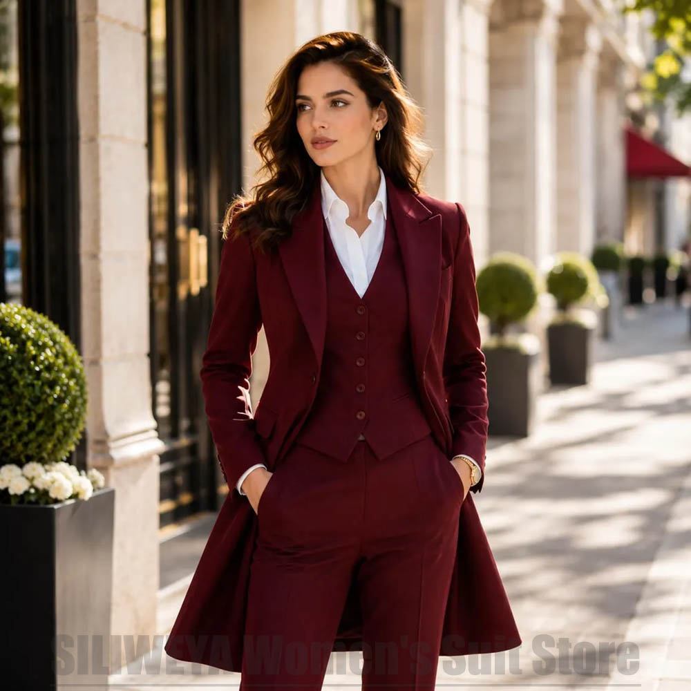 Women Formal Wear Shirt And Pant - Fashion Women 3 Piece Suit Elegant