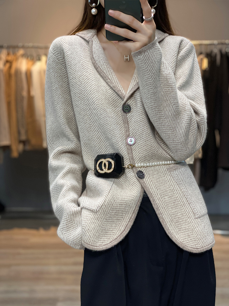 Tailored Coat Wool - Autumn Winter Women Pure Cashmere Wool