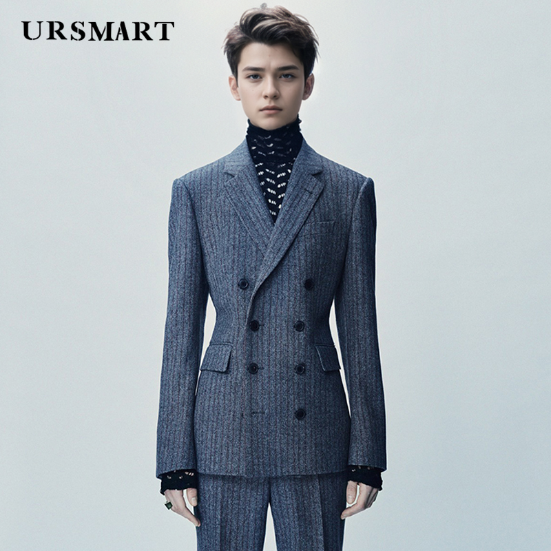 Tailored Coat Wool - Men's formal suit with double breasted