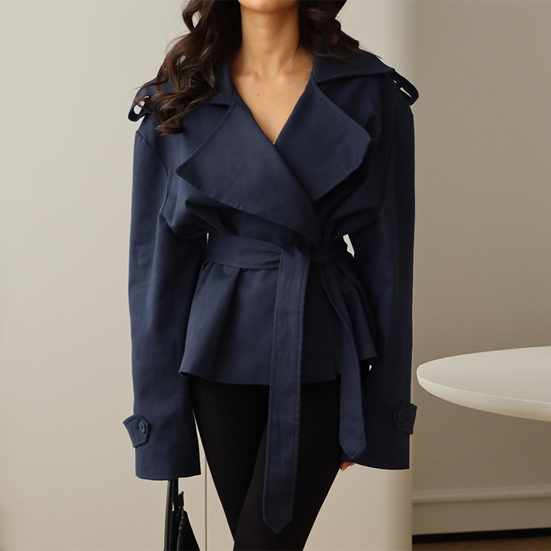 Women Formal Wear Belt - Autumn Navy Blue Women Suit 1