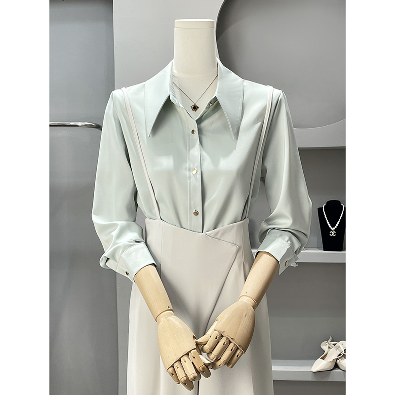 Long Sleeve Shirts Womens Chif - Women Formal Wear Korean review and price