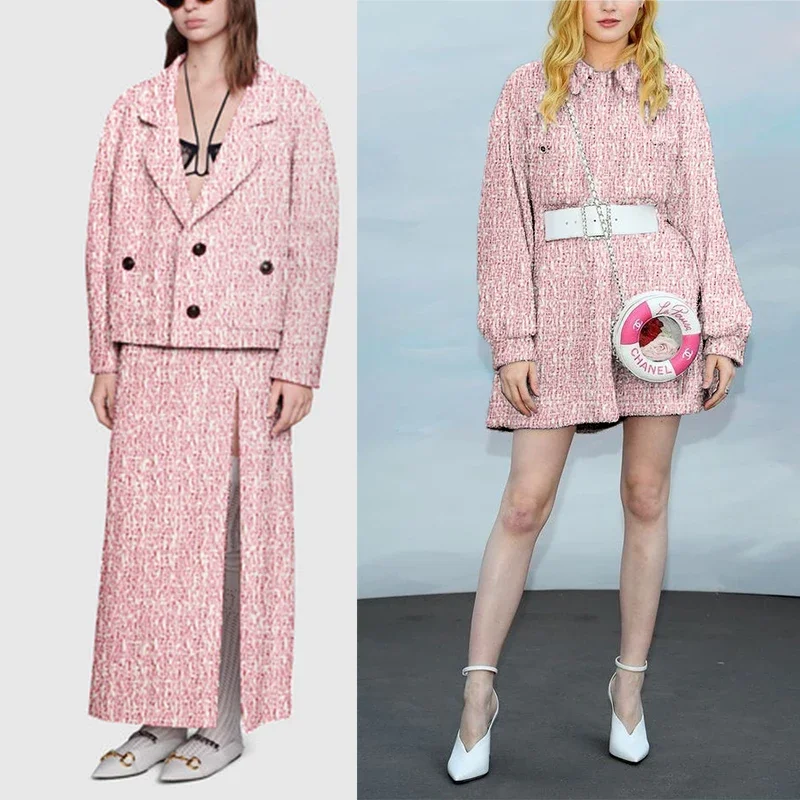 Redraspberry 145cm Pink White  - Tailored Coat Wool review and price