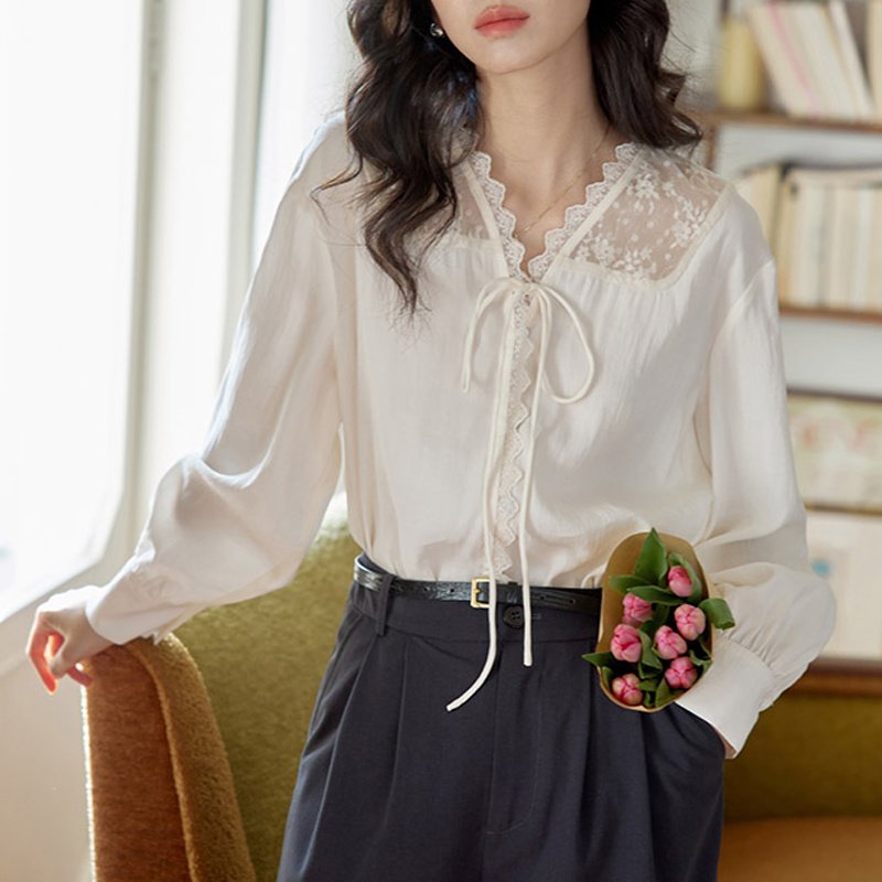 Long Sleeve Shirts Womens Sati - Women Formal Wear Korean review and price