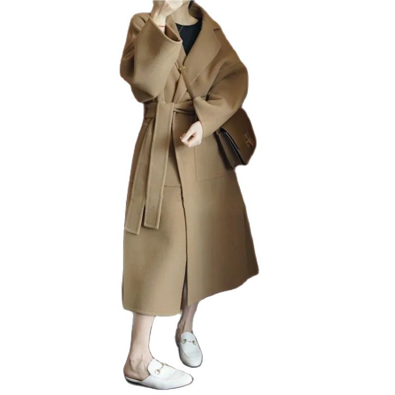 Elegant Women's Long Coat 100% - Women Formal Wear Belt review and price