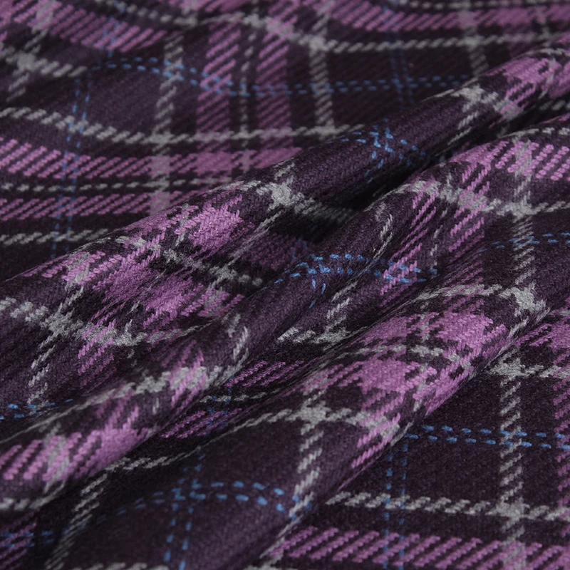 Redraspberry Purple Plaid Twee - Tailored Coat Wool review and price