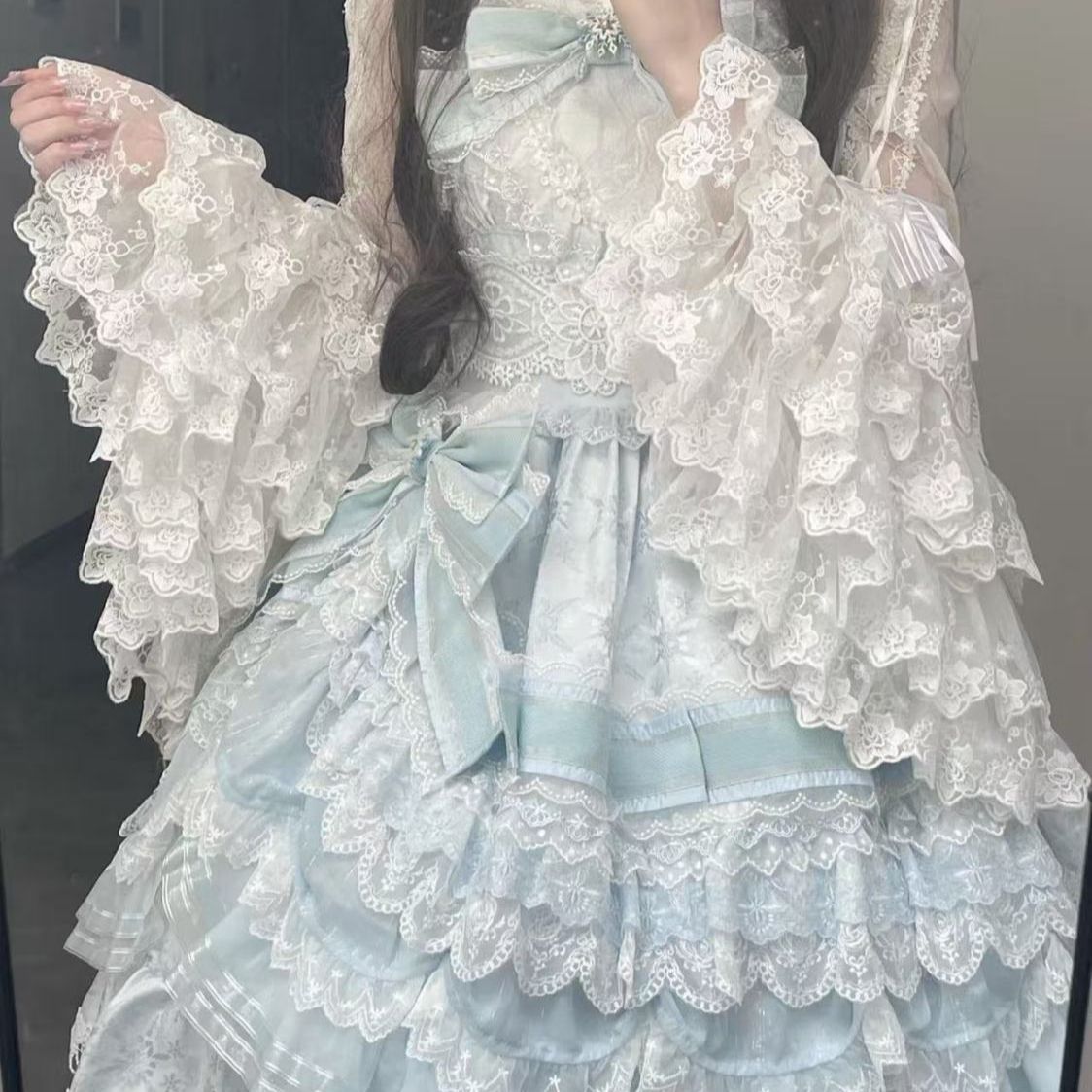 Sweet Lolita Blouse Lace Trim  - Formal Wear Japan Women review and price