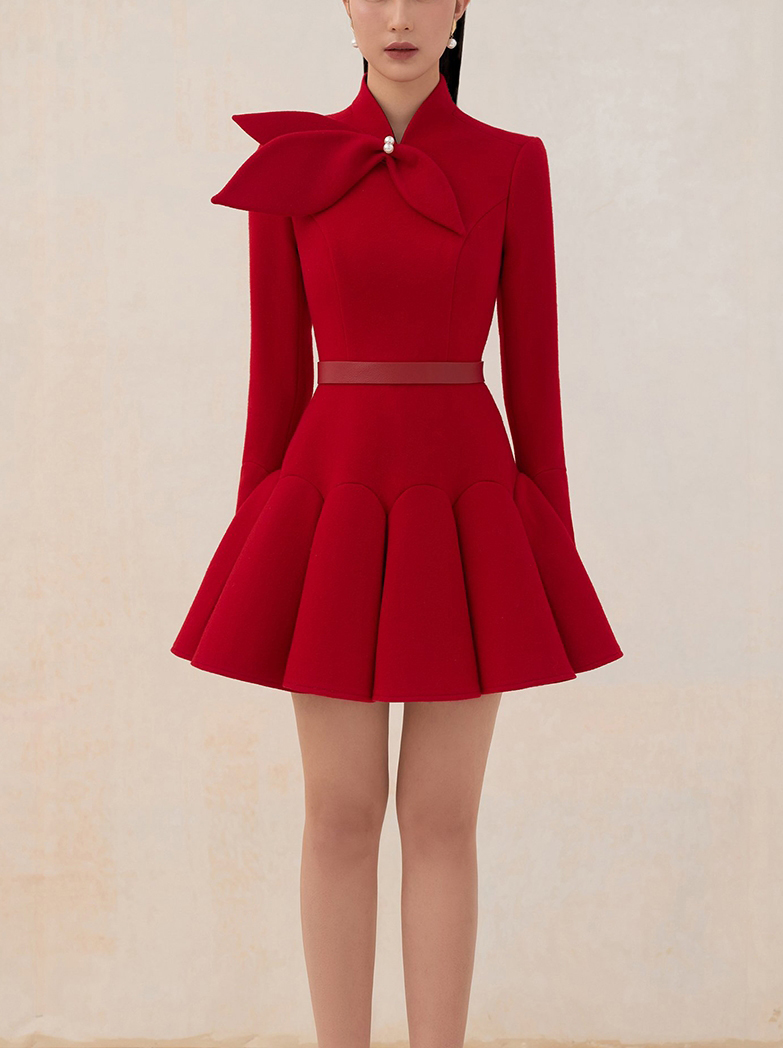 tailor shop light red wool dre - Formal Dress Female review and price