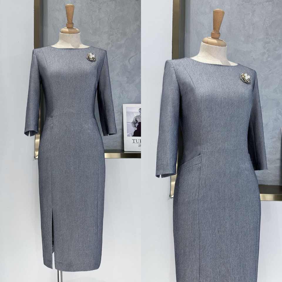 Elegant Grey Peplum Women Suit - Women Formal Wear For Conference review and price