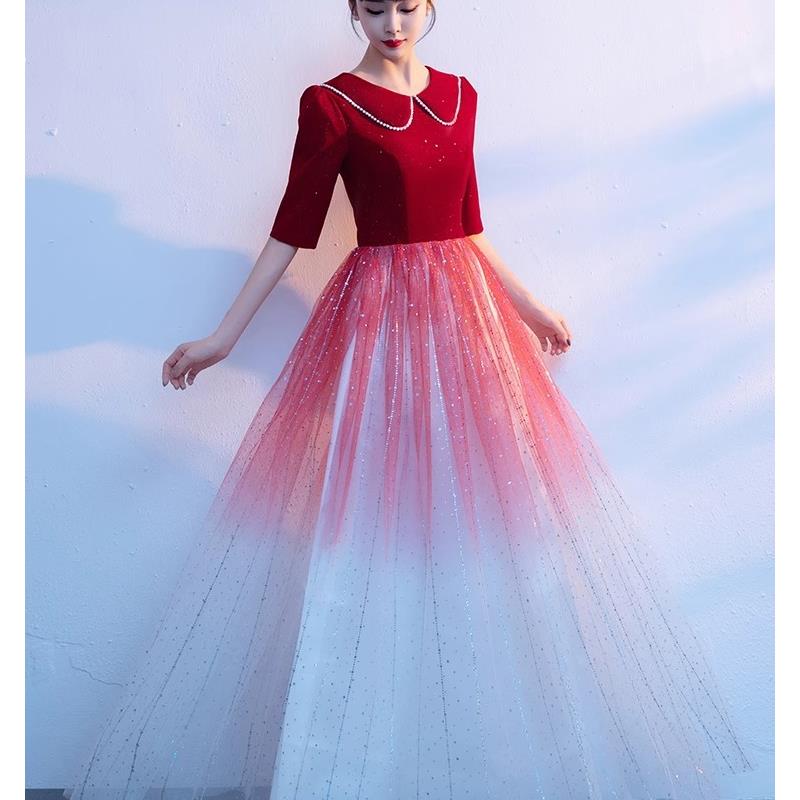 Ele Red Evening Gown for Women - Women Formal Wear For Meeting review and price