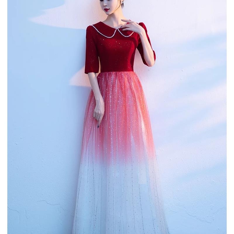 Ele Red Evening Gown for Women - Women Formal Wear For Meeting review and price