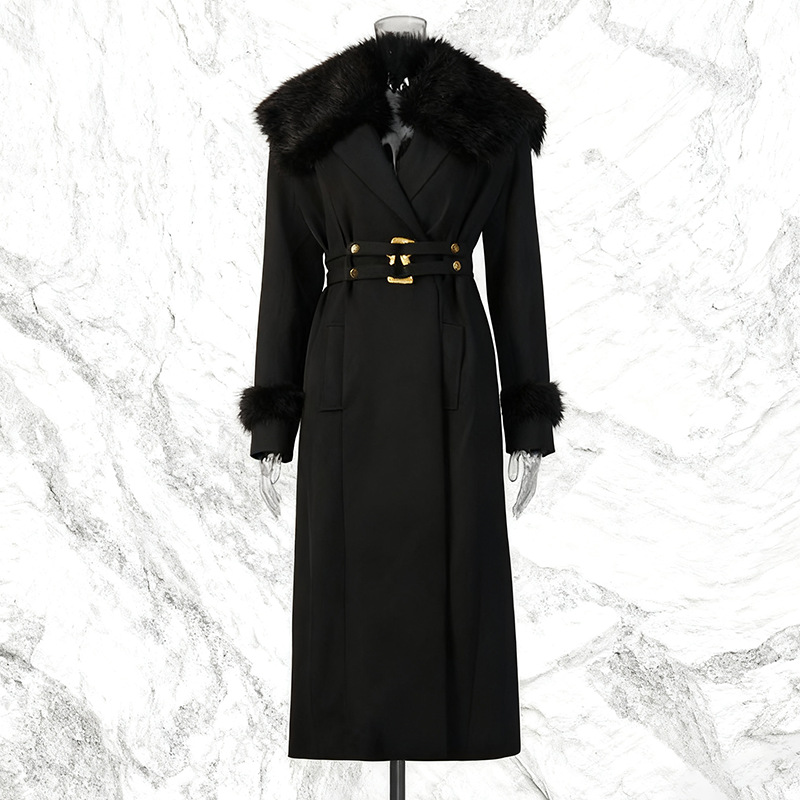 Fur Women Coat Windbreaker Bel - Women Formal Wear Belt review and price